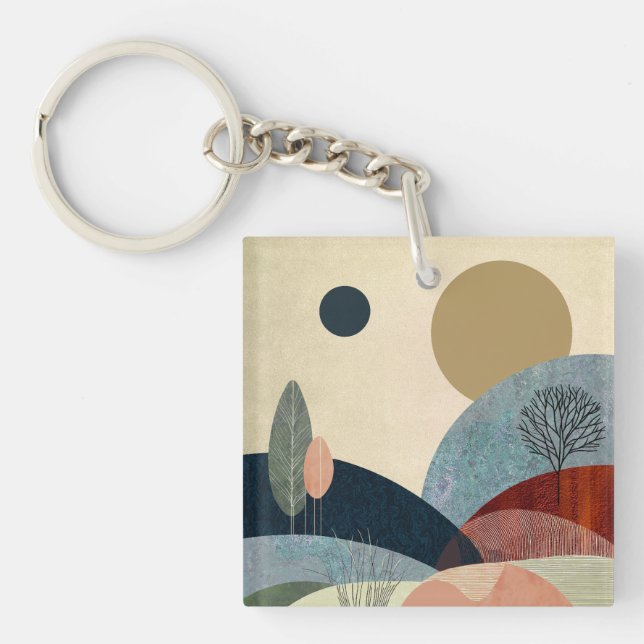 Porte-clefs Paysage de Imaginaire Hills (Devant)