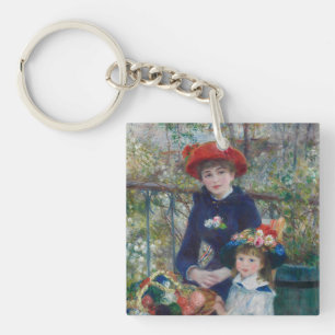 Porte-clefs Paysage de jardin des sœurs Renoir Cottagecore