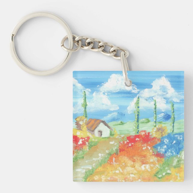 Porte-clefs Paysage de l'immensité de la Toscane (Devant)