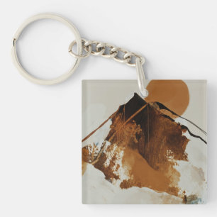 Porte-clefs Paysage de montagne peint rustique Jeu d'oreiller