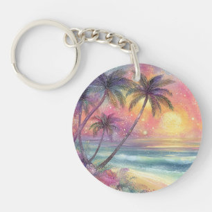 Porte-clefs Paysage de plage tropicale de rêve