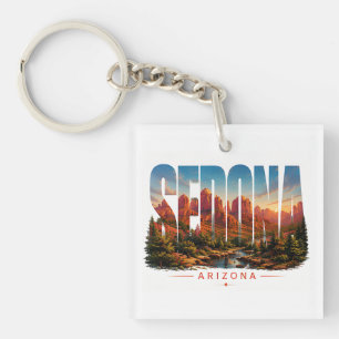 Porte-clefs Paysage désertique de roche rouge de Sedona Arizon