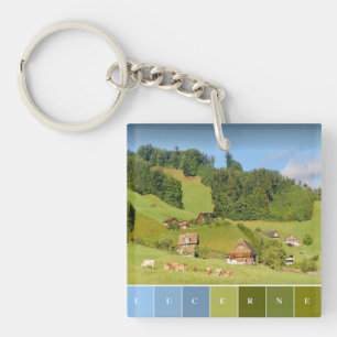 Porte-clefs Paysage d'été en Suisse