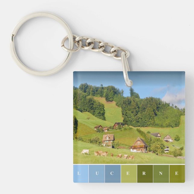 Porte-clefs Paysage d'été en Suisse (Devant)