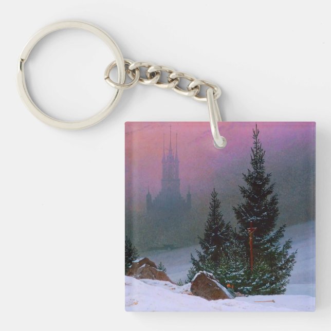 Porte-clefs Paysage d'hiver Caspar David Friedrich (Devant)