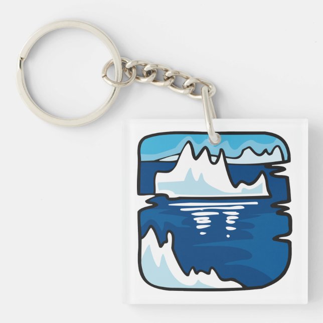 Porte-clefs Paysage d'Iceberg (Devant)