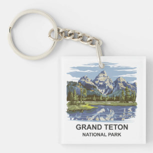 Porte-clefs Paysage du parc national de Grand Teton