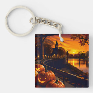 Porte-clefs Paysage Halloween Deux