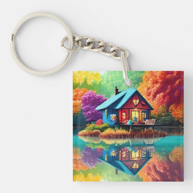 Porte-clefs Paysage naturel avec automne-36685 (Devant)