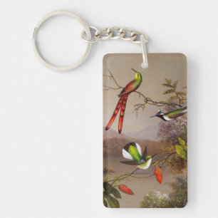 Porte-clefs Paysage tropical avec dix colibris