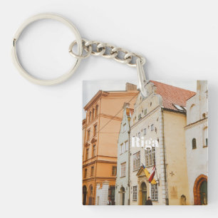 Porte-clefs Paysage urbain de Riga Aimant photo flexible