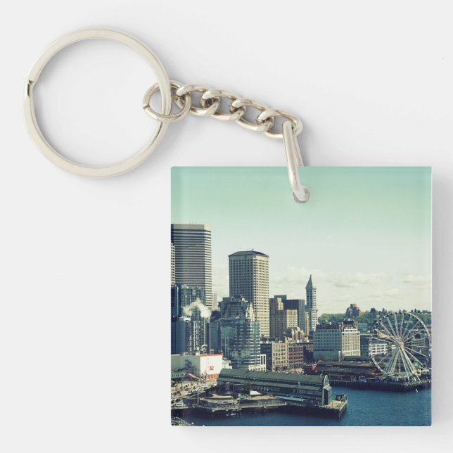 Porte-clefs Paysage urbain de Seattle (Devant)