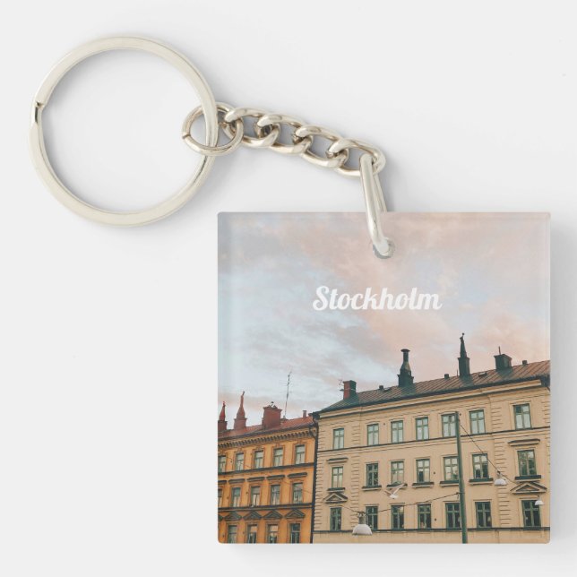 Porte-clefs Paysage urbain de Södermalm à Stockholm (Devant)