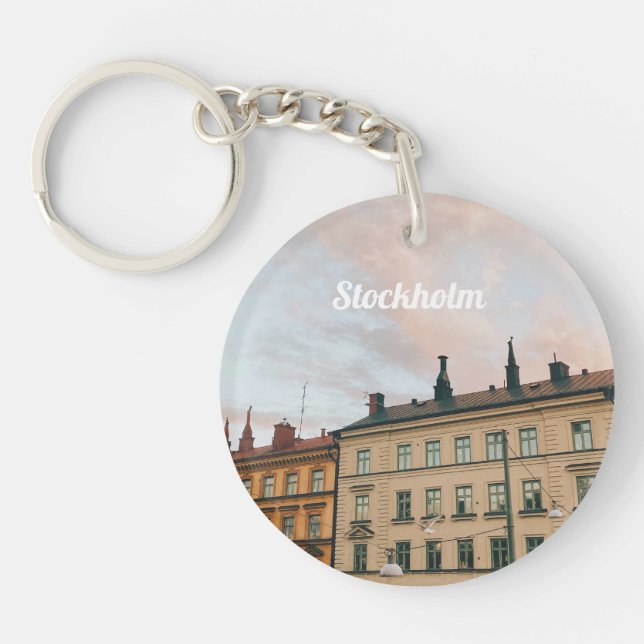 Porte-clefs Paysage urbain de Stockholm Södermalm (Devant)