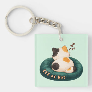 Porte-clefs "PDG de Nap" Chat dormant sur le canapé