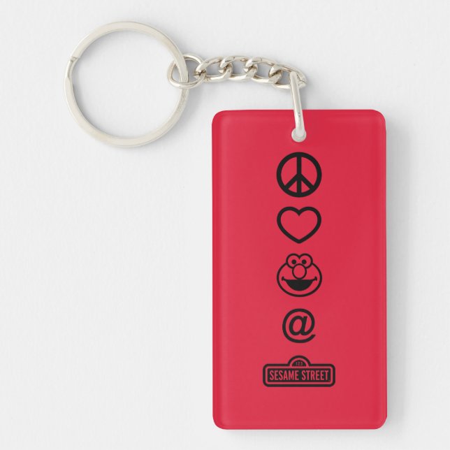 Porte-clefs Peace Love Elmo (Devant)