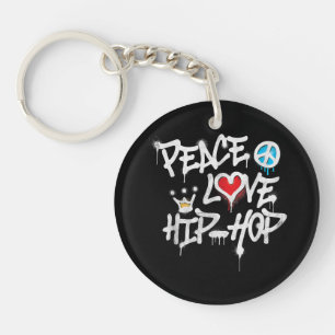 Porte-clefs Peace Love Hip hop Dancing
