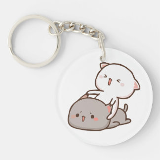 Porte-clefs Peach Love Goma By Couplese motion