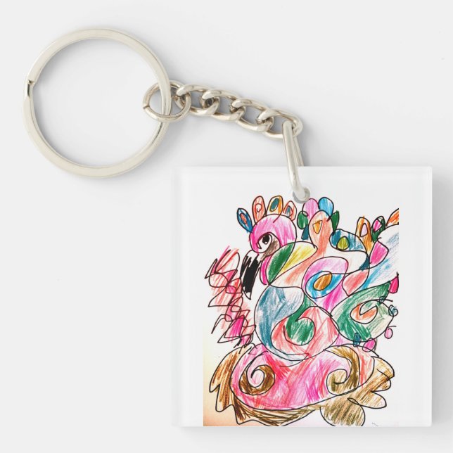 Porte-clefs Peacock coloré (Devant)