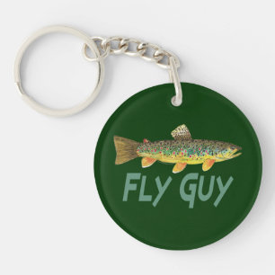 Porte-clefs Pêche à la truite