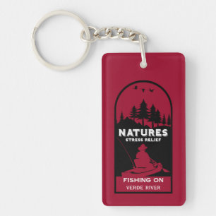 Porte-clefs Pêche en kayak américain