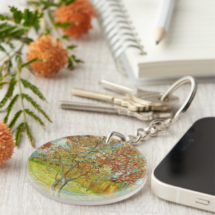 Porte-clefs Pêcher rose en fleurs de Vincent van Gogh