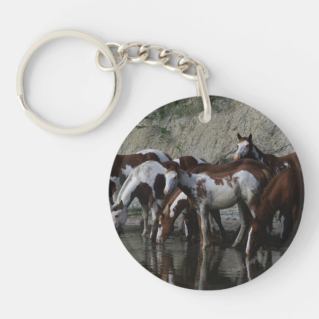 Porte-clefs Peignez le boire de chevaux (Devant)