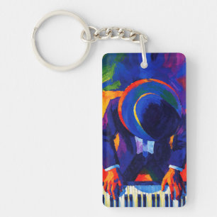 Porte-clefs Peintre de jazz Abstrait Art Coloré