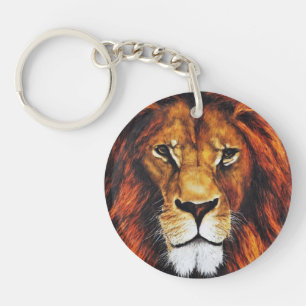 Porte-clefs Peinture à l'huile 3d d'un lion