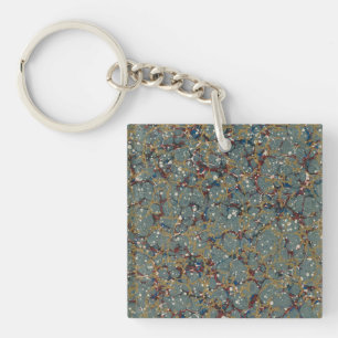 Porte-clefs Peinture Abstraite Marbrée