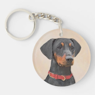 Porte-clefs Peinture allemande Pinscher peinture art animal or
