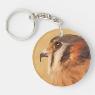 Porte-clefs Peinture américaine Kestrel - Art original pour oi