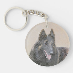 Porte-clefs Peinture belge Tervuren - Cute Original Chien Art
