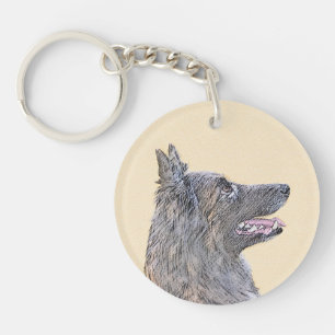 Porte-clefs Peinture belge Tervuren - Cute Original Chien Art