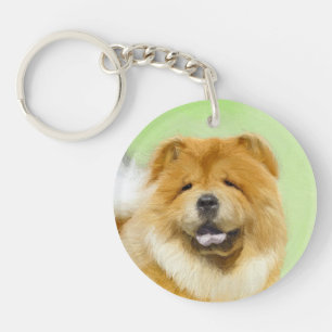 Porte-clefs Peinture Chow Chow - Joli art original chien