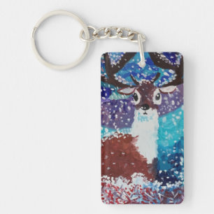 Porte-clefs Peinture de cerfs