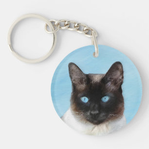 Porte-clefs Peinture de chats de Siamese - Cute Original Cat A