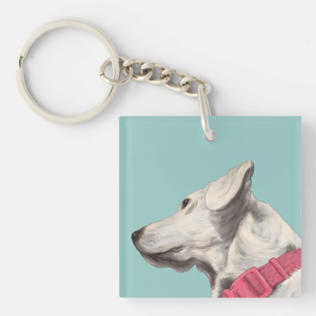 Porte-clefs Peinture de chien (Devant)