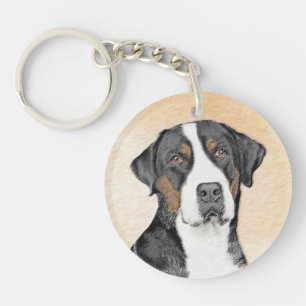 Porte-clefs Peinture de Chien de Montagne - Art original
