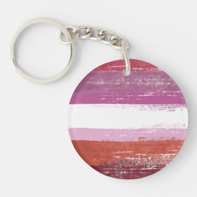 Porte-clefs Peinture de fierté lesbienne (Devant)