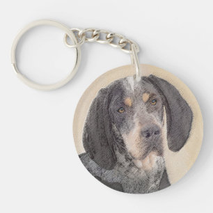 Porte-clefs Peinture de linge bluetick - mignon chien original
