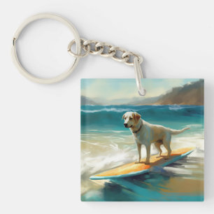 Porte-clefs Peinture de Surf sur Plage de Berger Anatolien