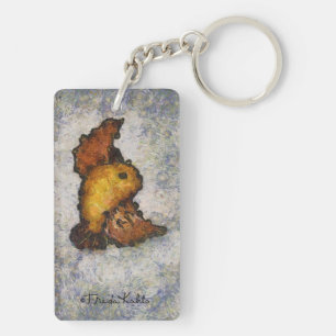 Porte-clefs Peinture d'oiseaux à la Frida Kahlo Monet