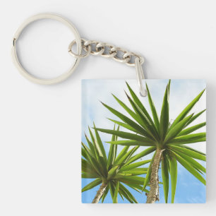 Porte-clefs Peinture Effet Photo de Feuilles de Palmier Yucca 