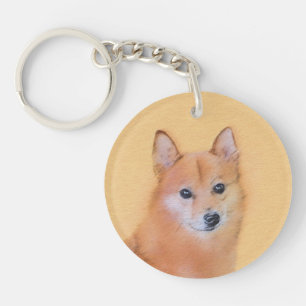 Porte-clefs Peinture finlandaise Spitz - Jote Original Chien A