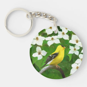 Porte-clefs Peinture Goldfinch - Cute Original Chien Art