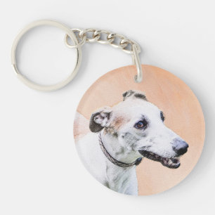 Porte-clefs Peinture Greyhound - Cute Original Chien Art