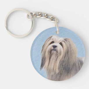 Porte-clefs Peinture Havanaise (Argent) - Cute Original Chien 