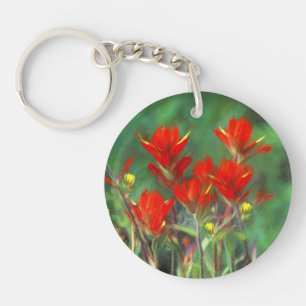 Porte-clefs Peinture indienne de pinceau - Art Fleur original
