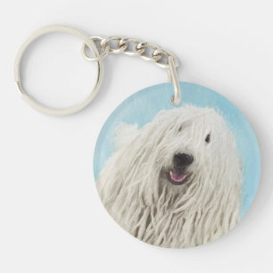 Porte-clefs Peinture Komondor - Belle peinture originale de ch